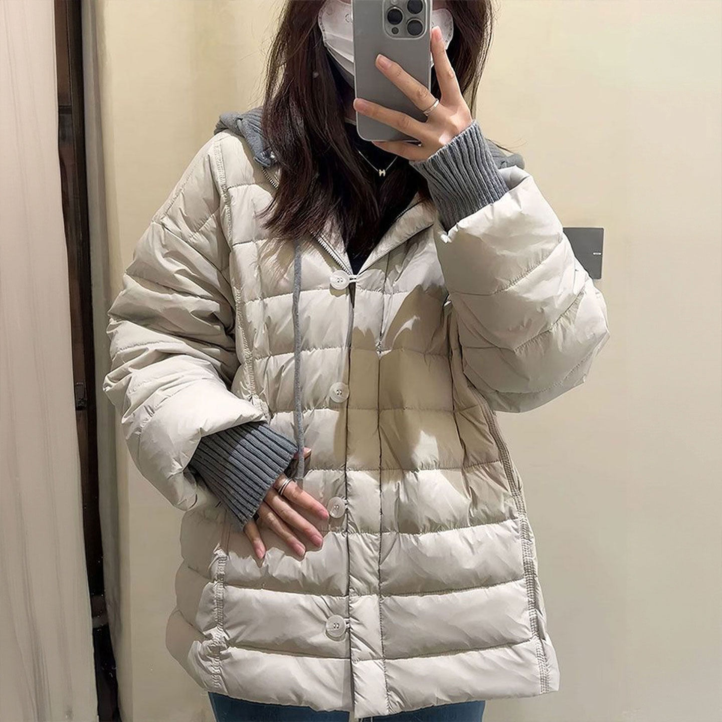 大码胖mm韩系超好看羽绒棉服女冬季宽松拼接设计加厚保暖排骨外套,女装/女士精品,大码棉服,淘宝优惠券,粉丝福利购,淘宝优惠卷