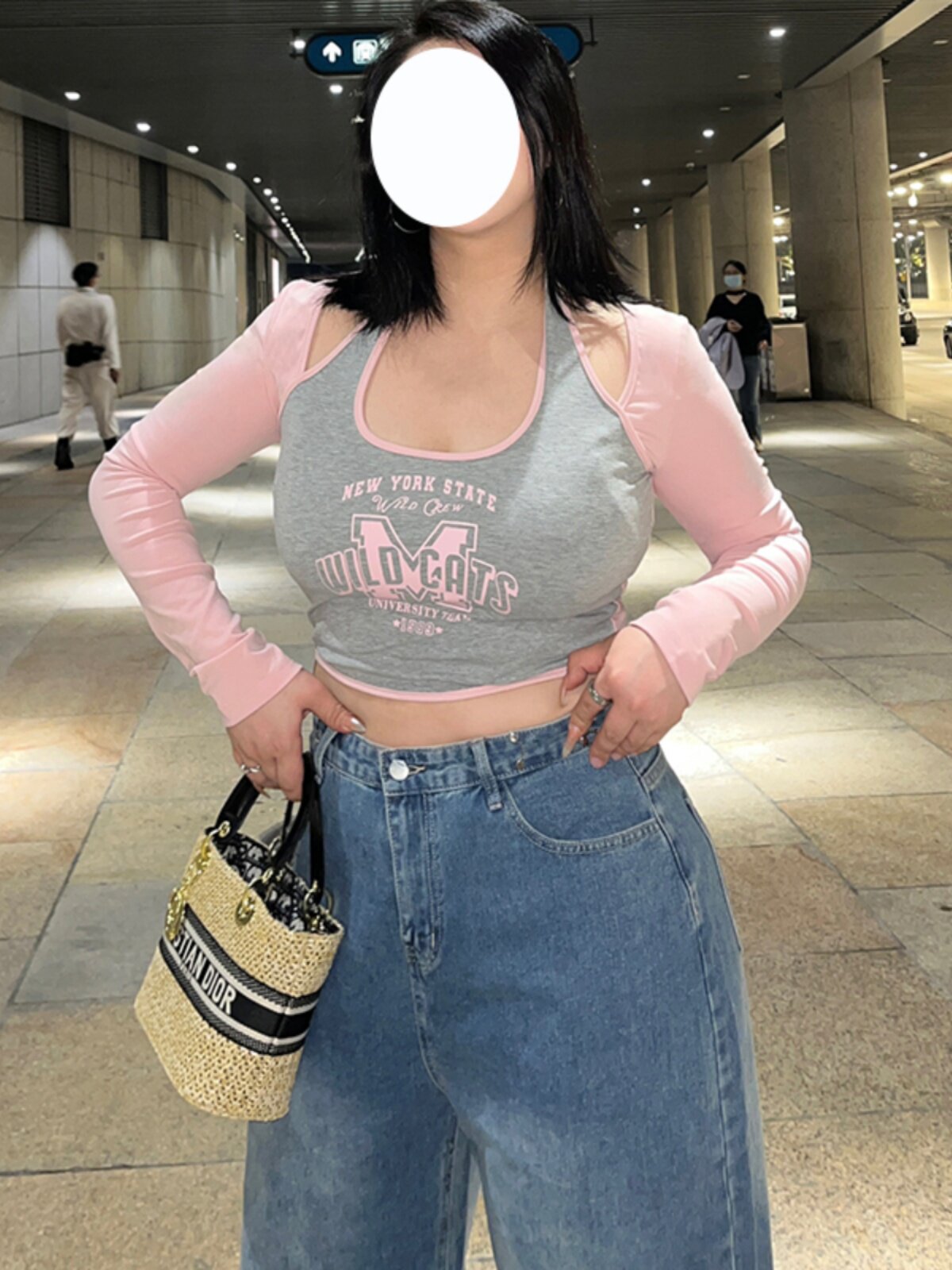 KING SIZE FAT MM SUMMER NEW LOOSE THIN STRAIGHT LEG JEANS WOMENS PEAR SHAPE BODY RETRO WIDE LEG PANTS TIDE