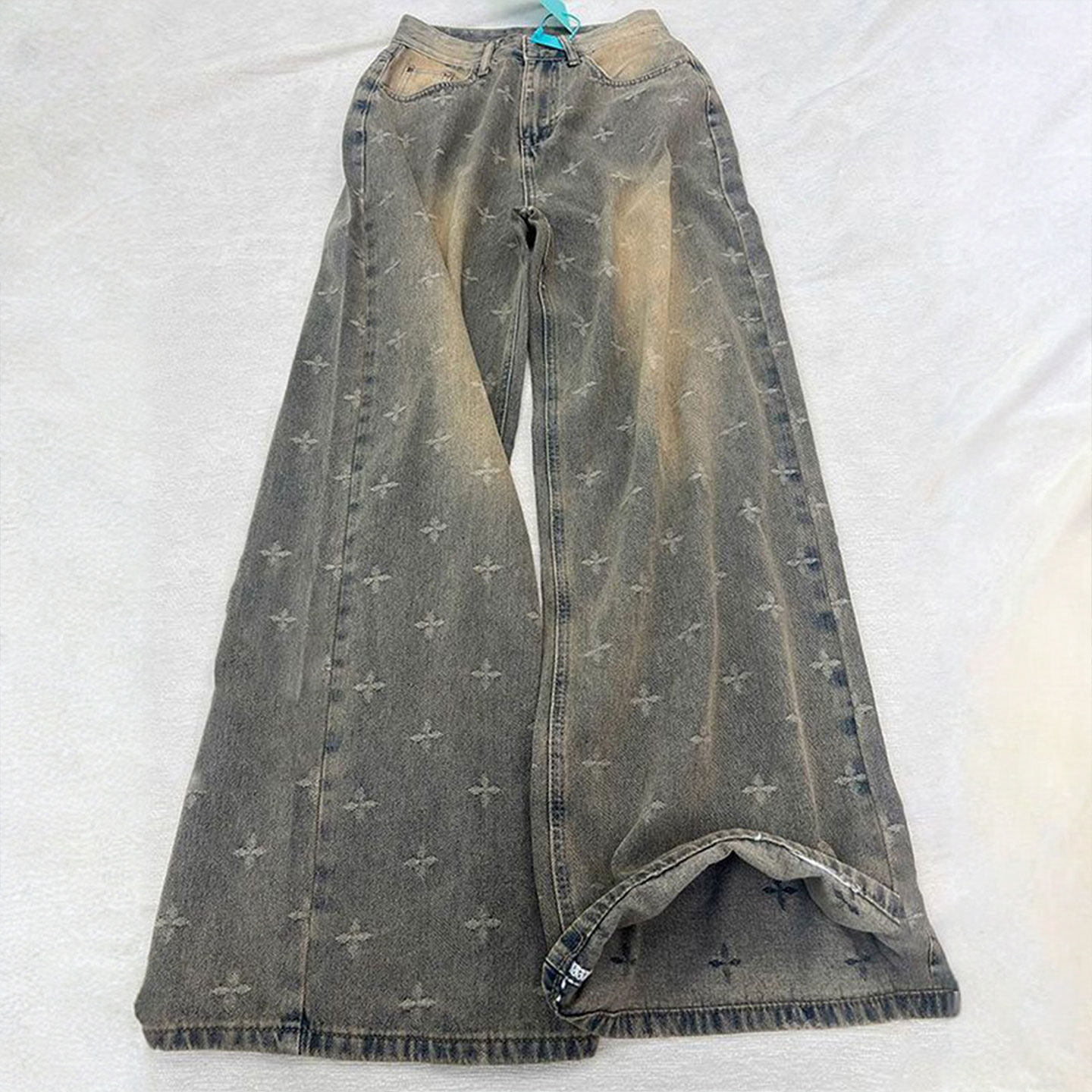 大码女装复古蓝直筒牛仔裤女胖mm显瘦裤子梨型身材粗腿宽胯阔腿裤,女装/女士精品,大码裤装,淘宝优惠券,粉丝福利购,淘宝优惠卷