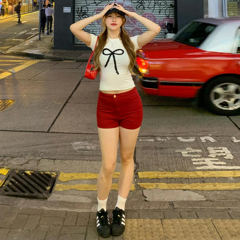 300斤大码美式vibe风牛仔短裤女