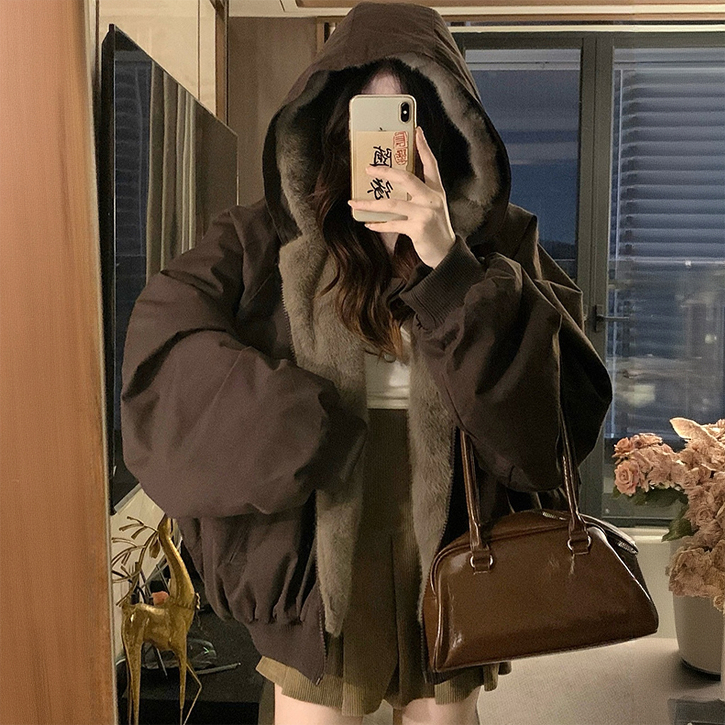 300斤大码休闲学院风减龄棉服女