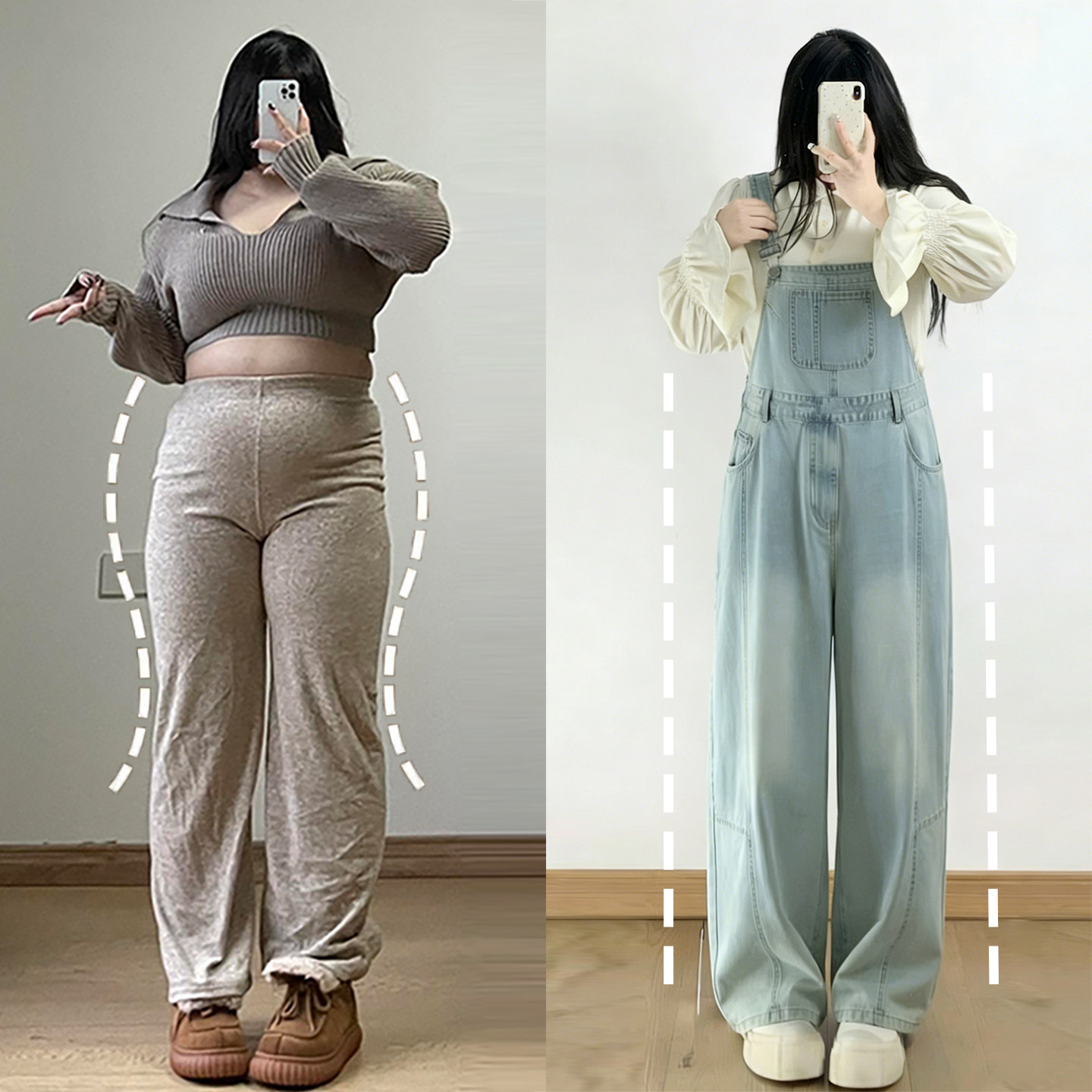 300斤特大码胖mm蓝色百搭牛仔背带裤女2026新款时尚遮肉连体裤子