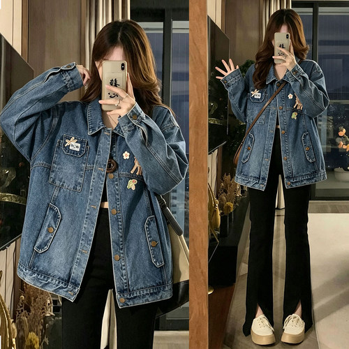 特大码胖mm设计感百搭显瘦外套女
