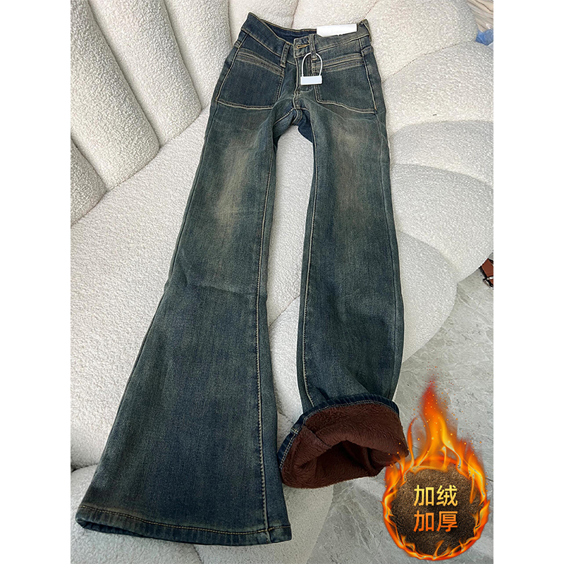 特大码韩版ins修身百搭加厚女裤