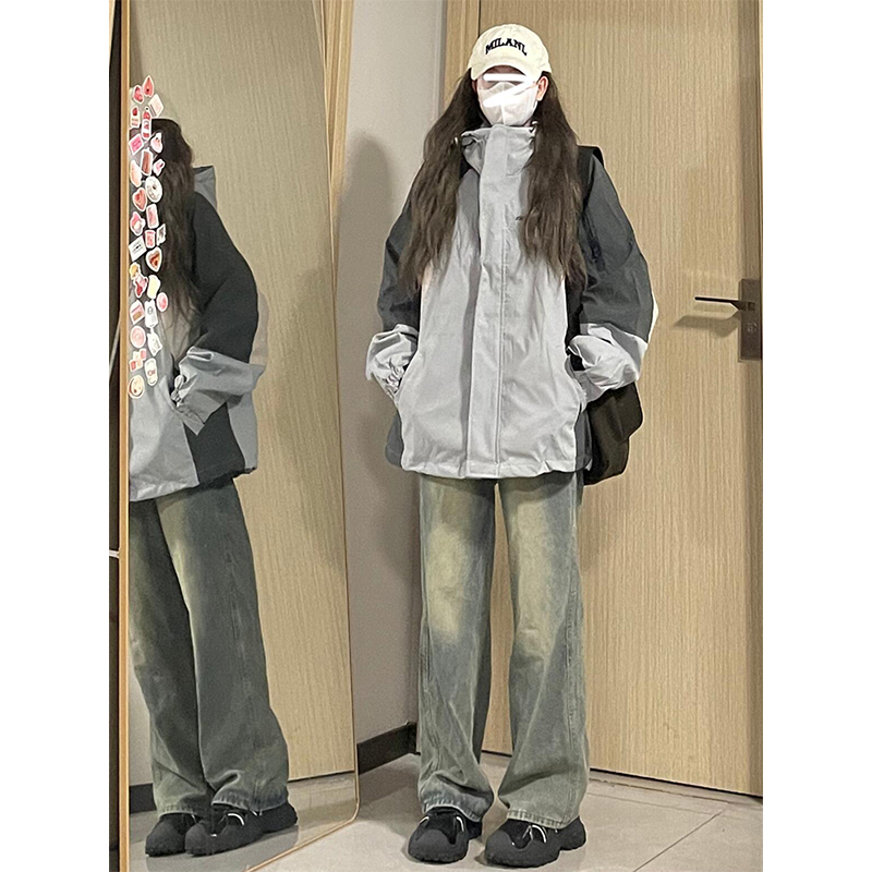 特大码美式复古ins修身百搭长裤