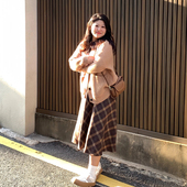 梨形显瘦a字裙中长裙子 毛呢半身裙女春秋新款 300斤胖mm大码 女装