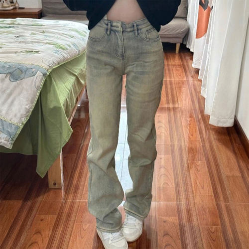 牛仔裤大码女胖mm不贴腿显瘦长裤