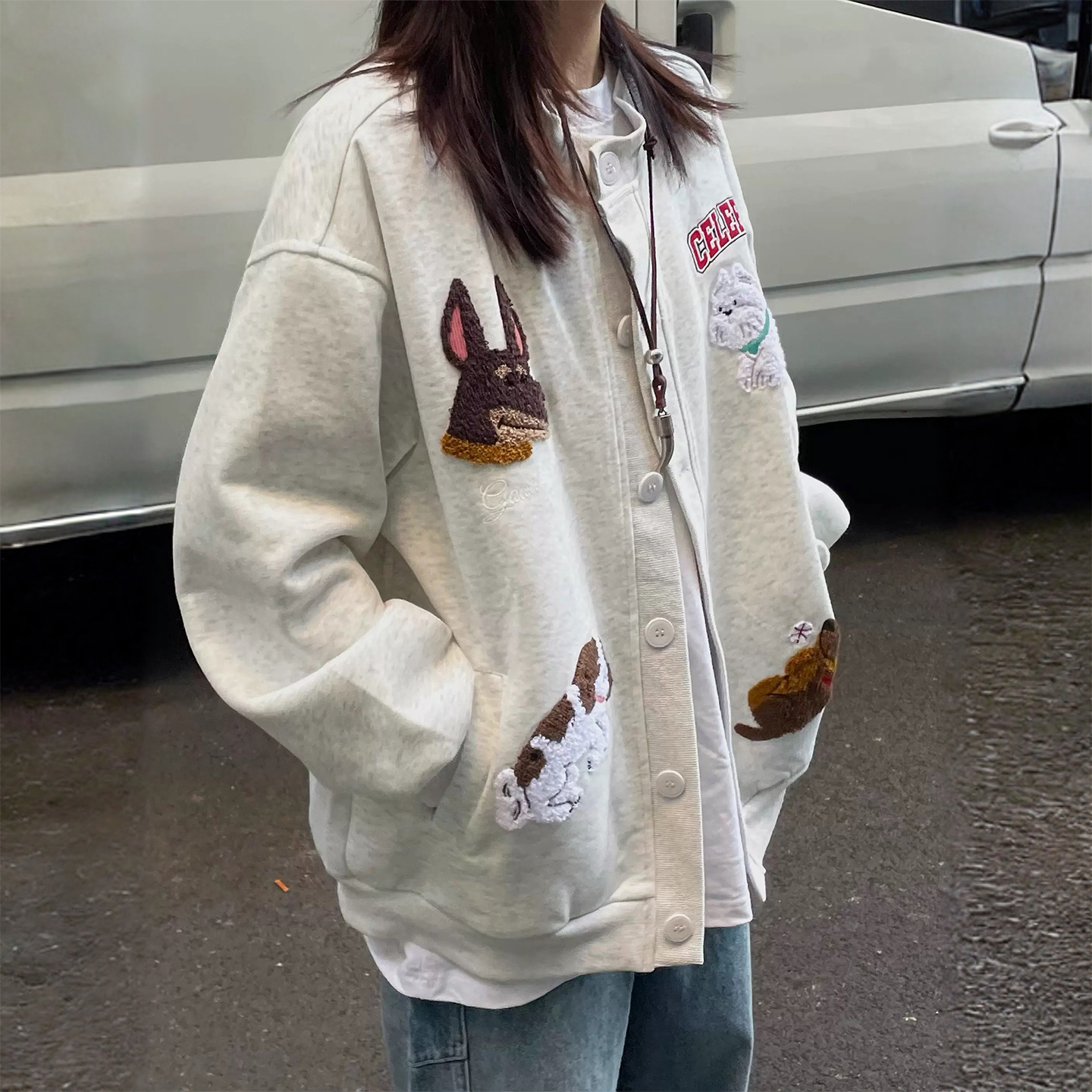 300斤大码女装韩系卡通小狗卫衣