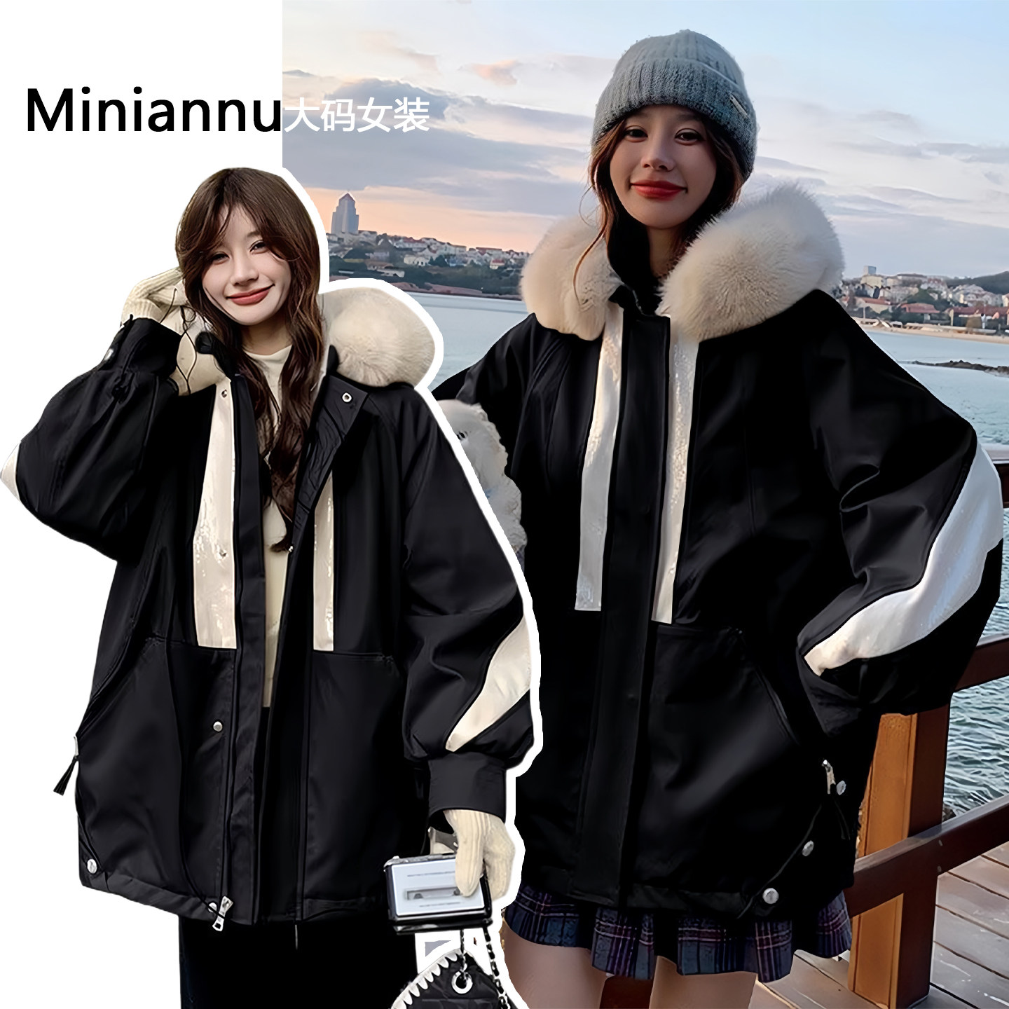 300斤大码女装韩版黑色羽绒棉服女胖mm宽松连帽加厚保暖棉衣外套,女装/女士精品,大码棉服,淘宝优惠券,粉丝福利购,淘宝优惠卷