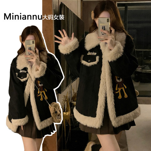 大码女装高级感时尚百搭休闲棉衣