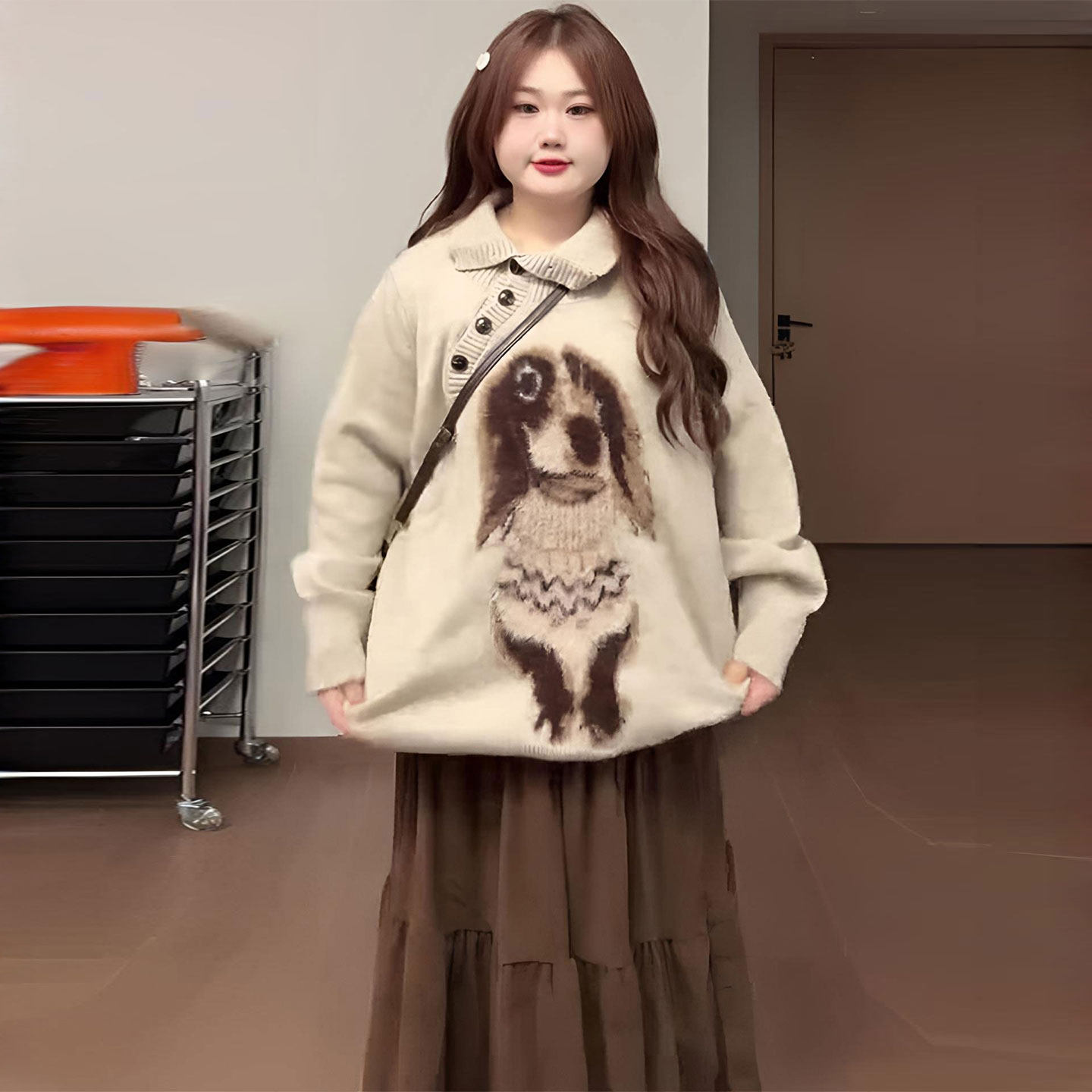 大码女装胖mm学院风可爱显瘦针织上衣女冬季韩系时尚减龄保暖毛衣,女装/女士精品,大码内搭,淘宝优惠券,粉丝福利购,淘宝优惠卷