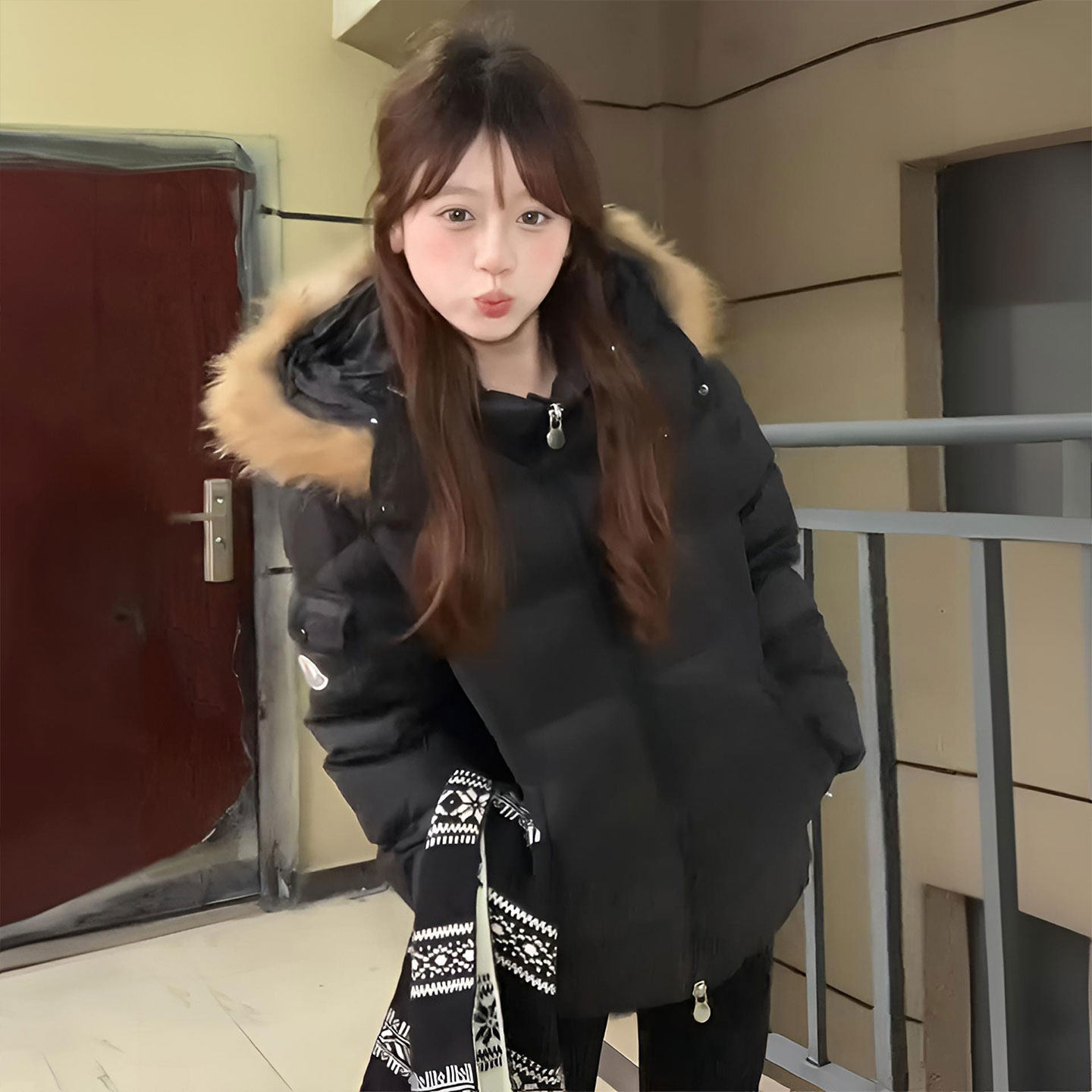 特大码胖mm黑色显瘦毛绒连帽棉服女新款2025女装外套保暖加厚棉衣,女装/女士精品,大码棉服,淘宝优惠券,粉丝福利购,淘宝优惠卷