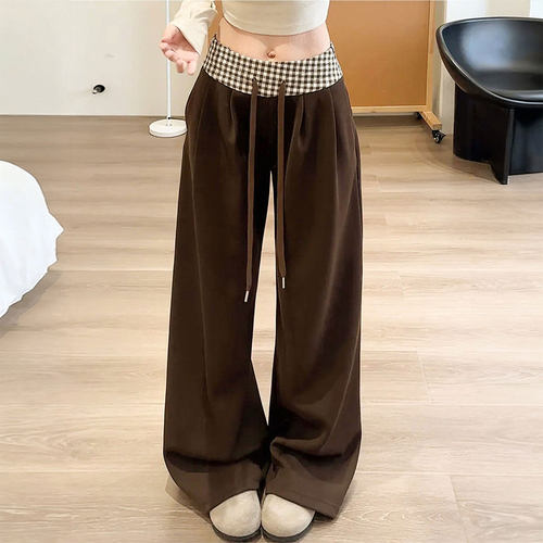 胖mm大码绝美春装高级感直筒裤女