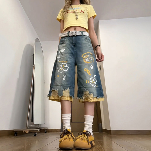 大码女装胖mm高腰宽松休闲裤子女