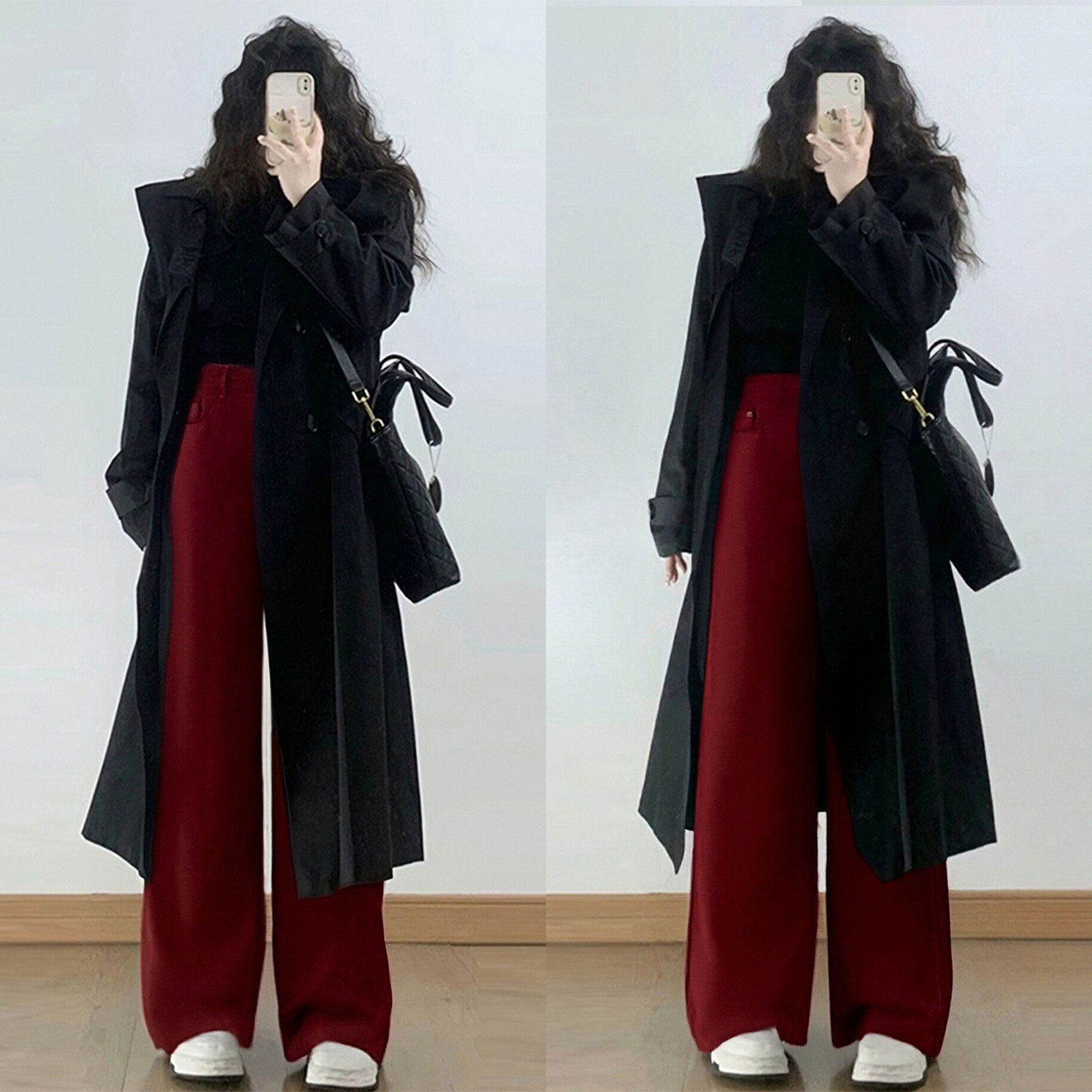 大码女装胖mm宽松显瘦红色牛仔裤女慵懒风松弛感穿搭高腰阔腿裤子,女装/女士精品,大码裤装,淘宝优惠券,粉丝福利购,淘宝优惠卷