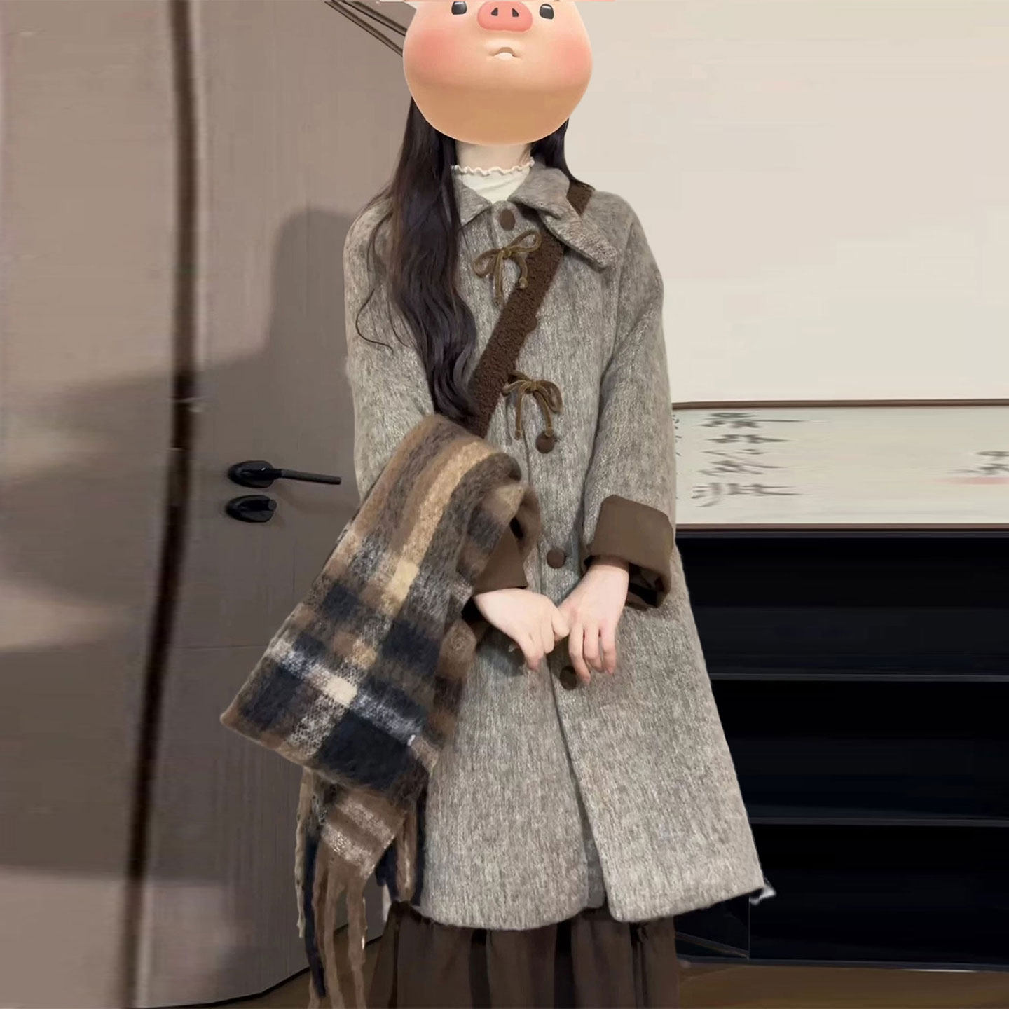 特大码胖mm学院风气质百搭外套女