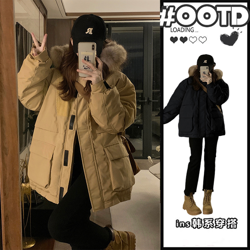 【优质店铺】大码胖mm黑色派克服