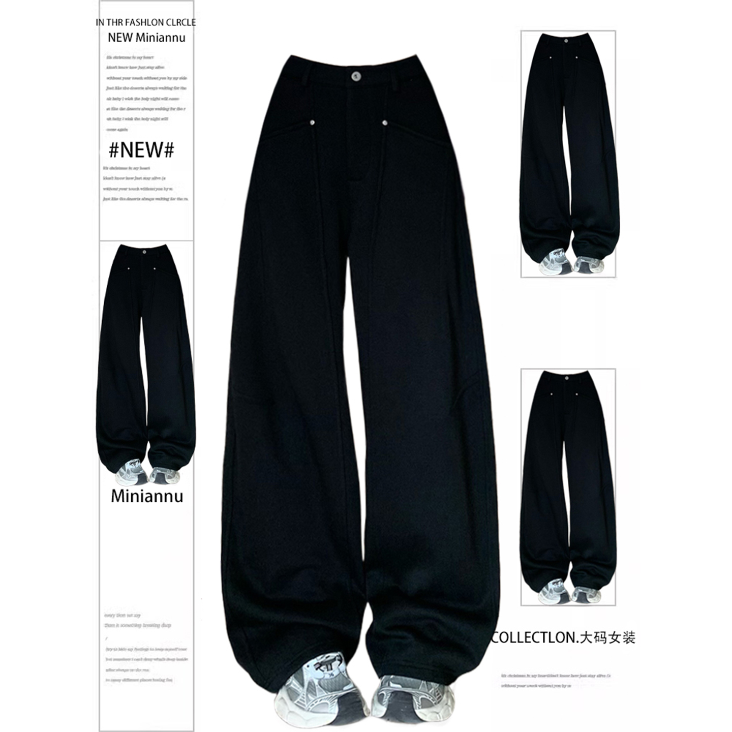 300斤特大码美式高腰显瘦工装裤