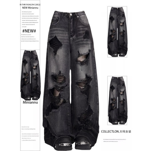 300斤大码复古vibe街头风裤子女