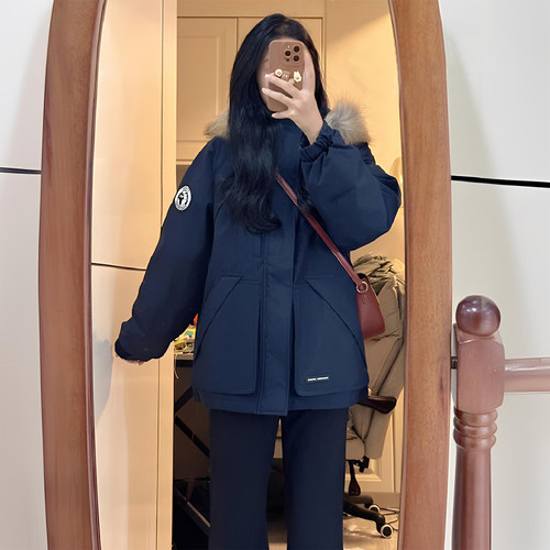 300斤特大码韩版宽松显瘦棉服女