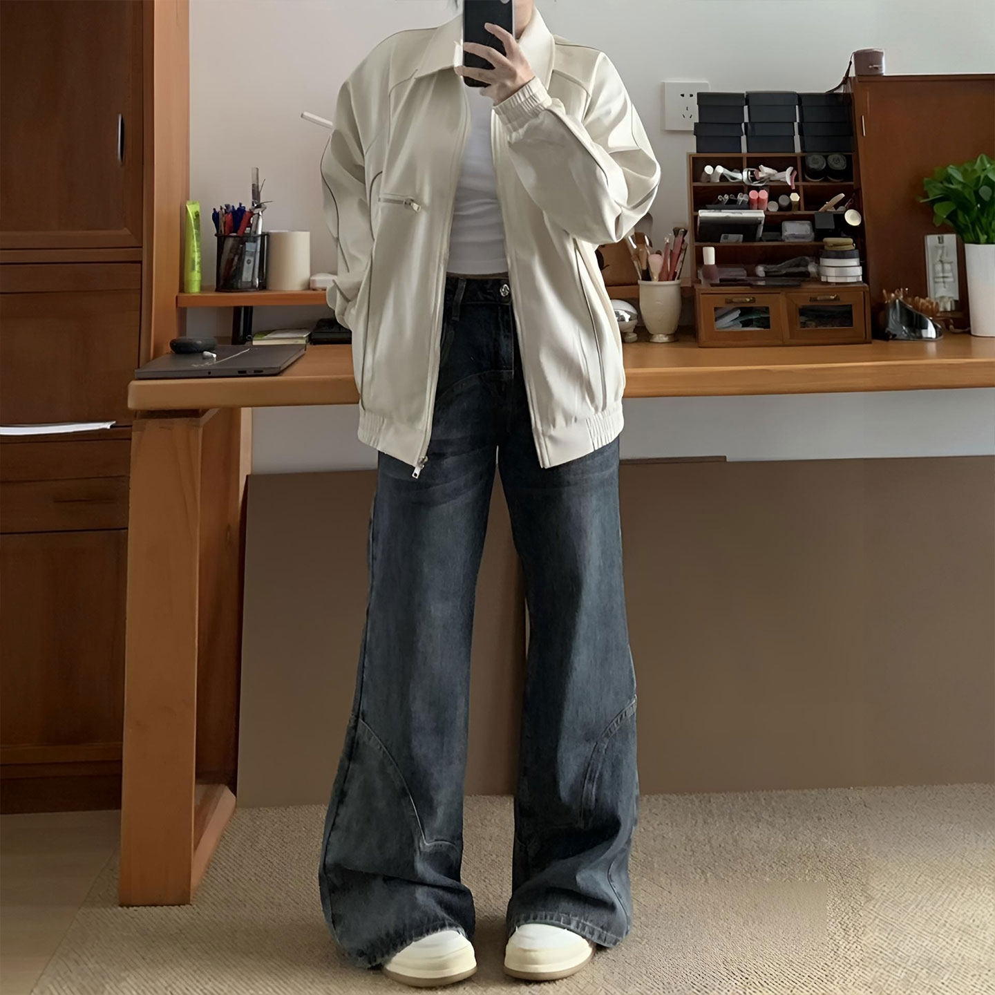 300斤大码胖mm蓝色高街牛仔裤女韩系穿搭裤子宽松bf慵懒风阔腿裤,女装/女士精品,大码裤装,淘宝优惠券,粉丝福利购,淘宝优惠卷