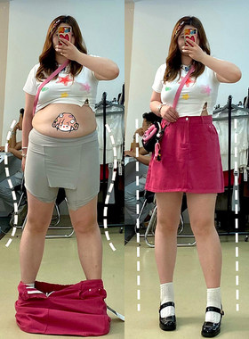 特大码多巴胺vibe辣妹显瘦短裙女