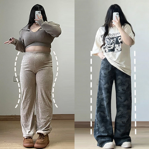 辣妹风高街百搭休闲大码牛仔裤女