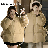 300斤特大码 慵懒风韩系穿搭棉服女胖mm百搭显瘦保暖加厚棉衣外套