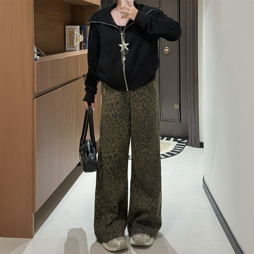 特大码胖mm宽松百搭牛仔裤女