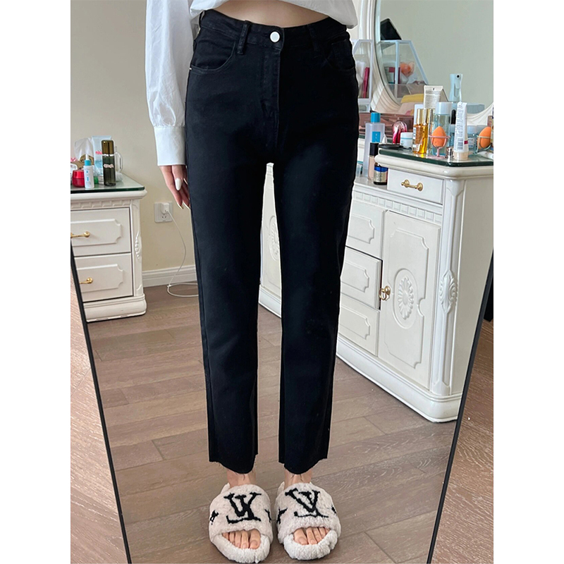 特大码韩系ins梨形遮肉九分裤子