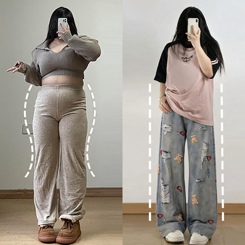 胖mm大码女装慵懒风百搭阔腿裤女