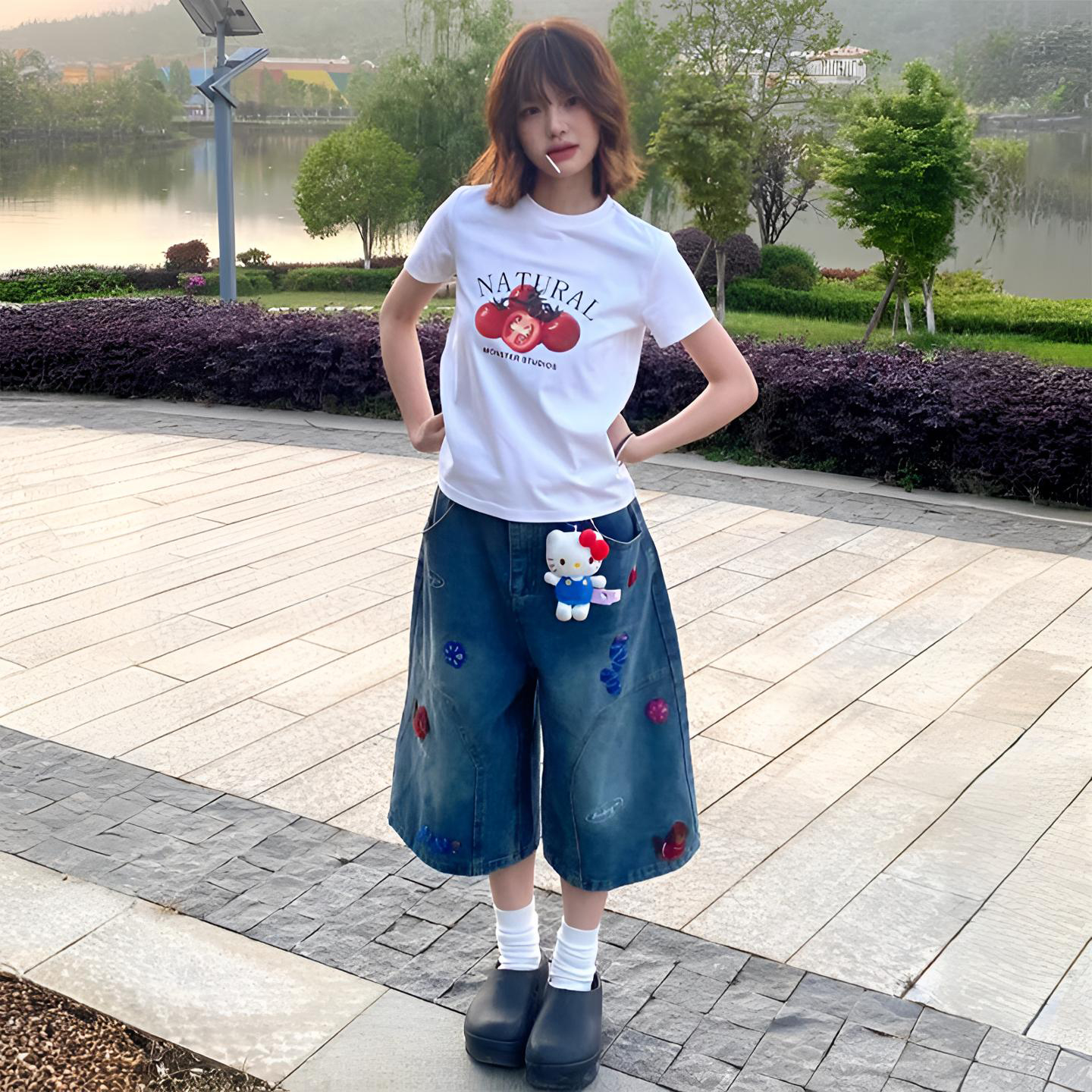 300斤特大码宽松百搭直筒裤子女