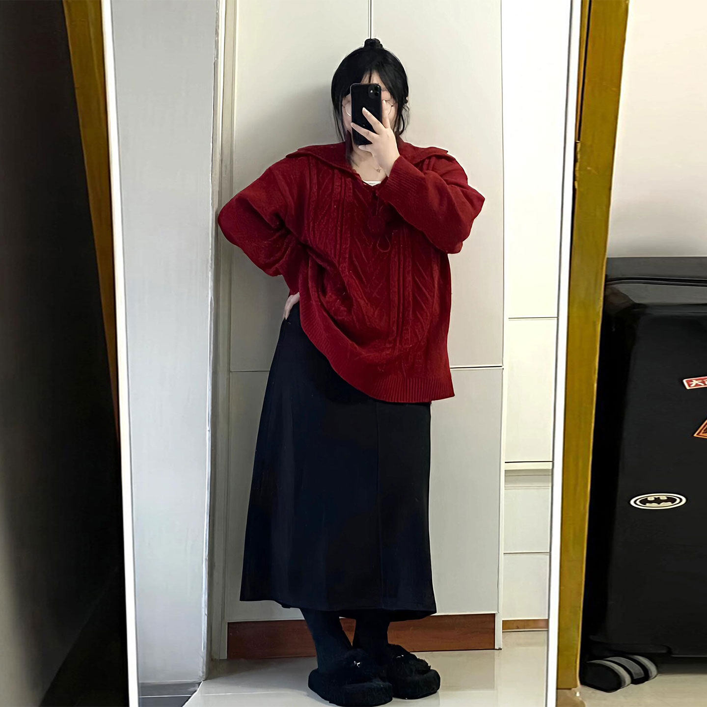 大码女装胖mm减龄温柔风红色针织毛衣女甜美百搭宽松显瘦气质上衣,女装/女士精品,大码内搭,淘宝优惠券,粉丝福利购,淘宝优惠卷