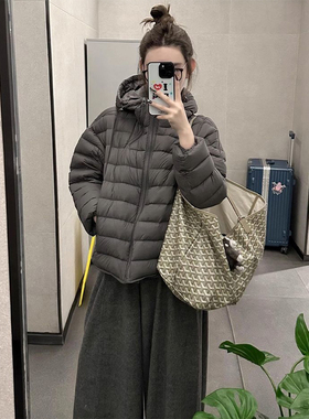 300斤大码女装加厚保暖慵懒风棉服上衣女胖mm灰色巨好看连帽外套