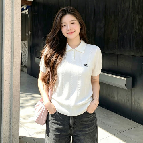 胖mm特大码学院风休闲简约短袖女