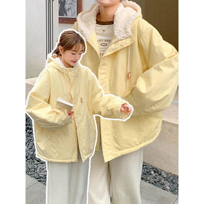 特大码高级感ins甜美风百搭棉衣