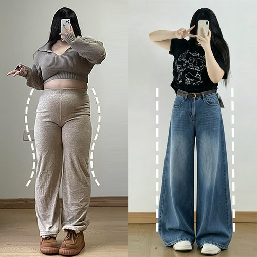胖mm特大码女装简约休闲阔腿裤女