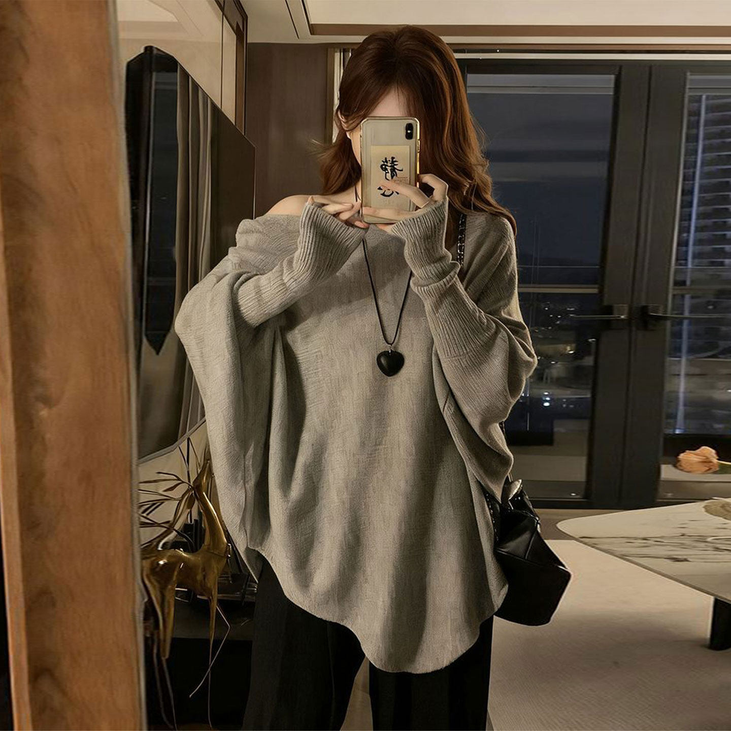 胖mm美式慵懒辣妹风斜肩蝙蝠袖针织衫女大码宽松显瘦气质百搭上衣,女装/女士精品,大码内搭,淘宝优惠券,粉丝福利购,淘宝优惠卷