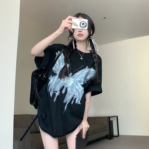 300斤特大码设计感宽松显瘦t恤女