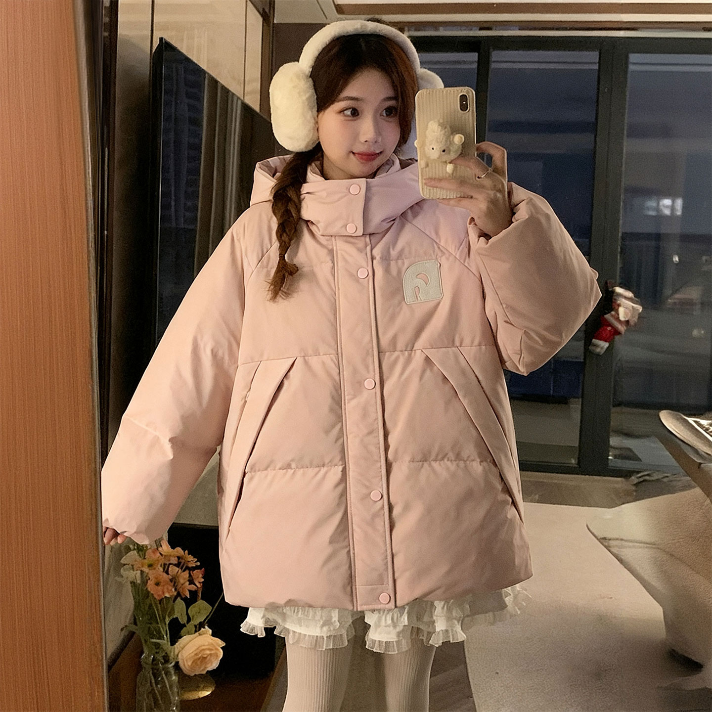 胖mm大码女装洋气百搭时髦棉服女