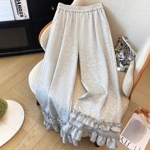 大码女装简约高级感运动休闲裤女