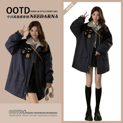 300斤大码双面穿设计感小众棉服