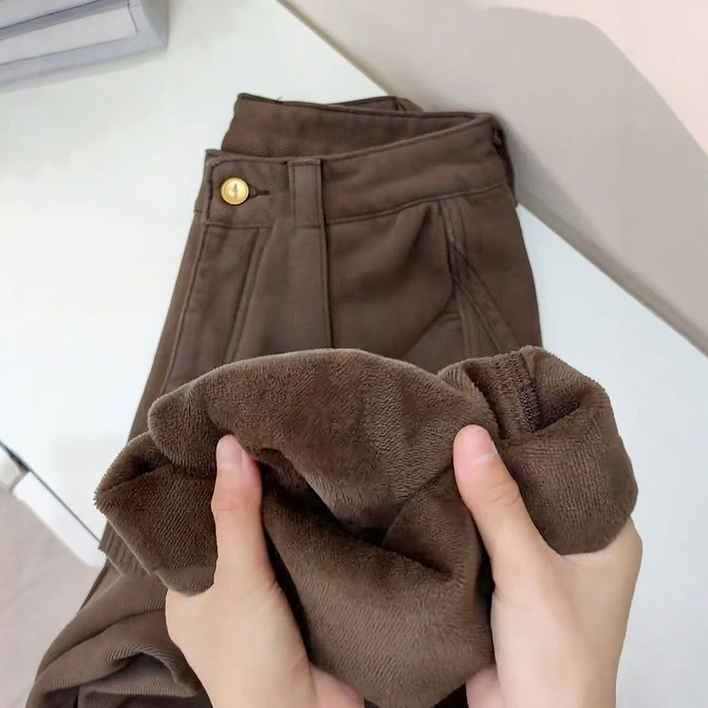 特大码女装美式复古高街牛仔裤女