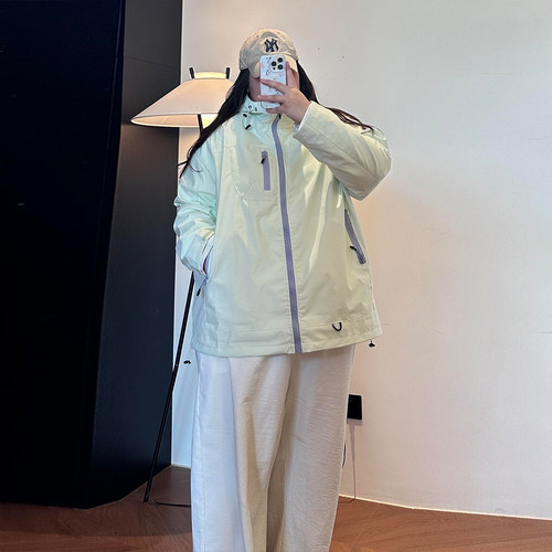 大码女装胖mm韩版宽松休闲风上衣