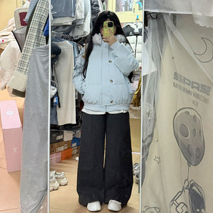 300大码 休闲显瘦加厚面包服外套女胖mm学生减龄气质保暖棉服 时尚