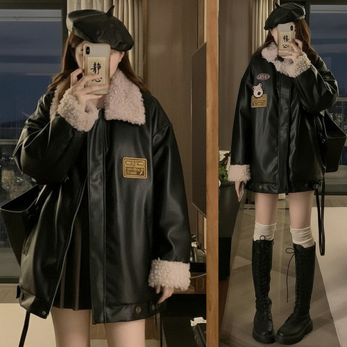 大码女装胖mm时尚百搭慵懒风棉服