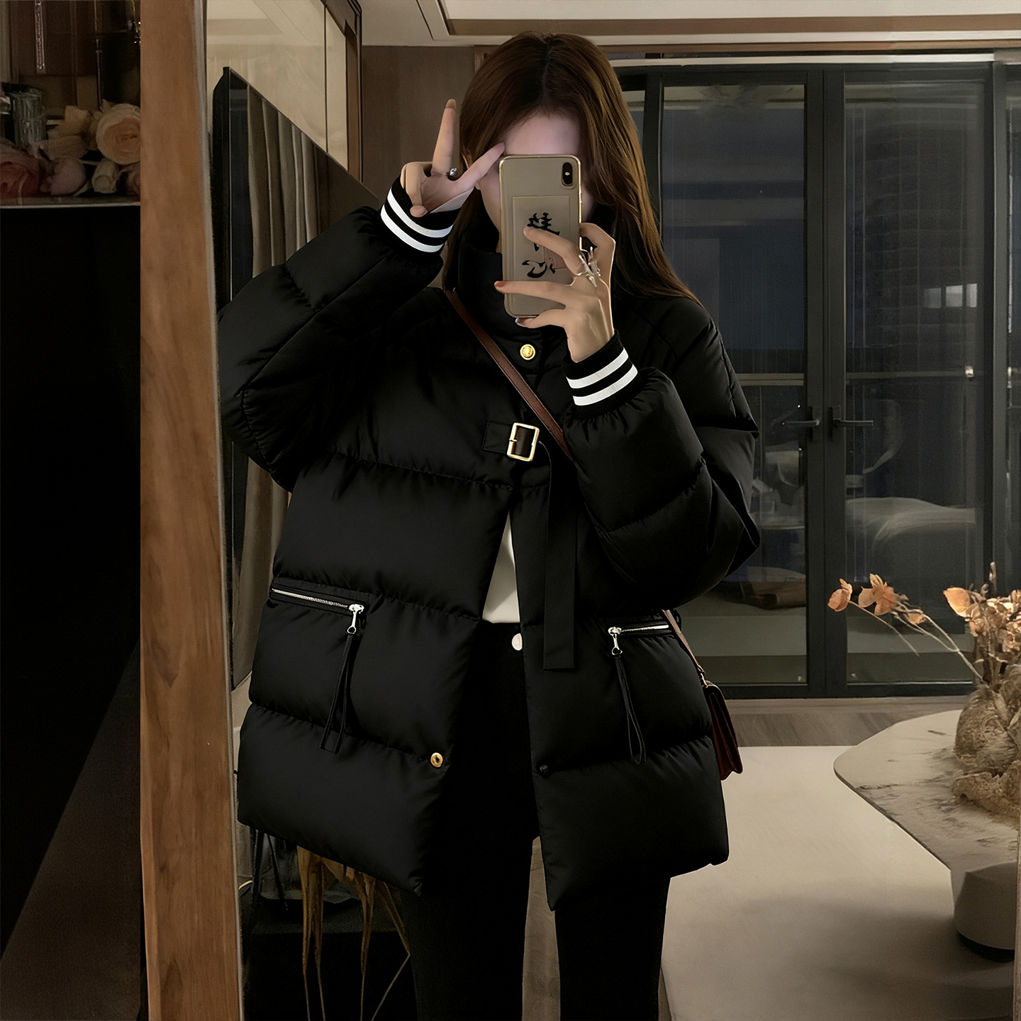 300斤特大码宽松休闲百搭棉衣女