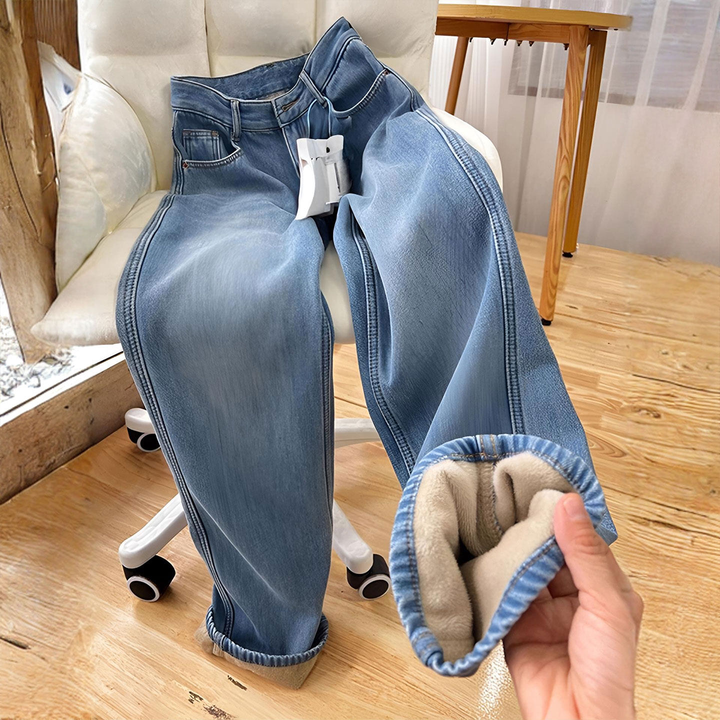 胖mm大码女装韩版宽松直筒牛仔裤女小个子高腰显瘦加绒加厚长裤子,女装/女士精品,大码裤装,淘宝优惠券,粉丝福利购,淘宝优惠卷