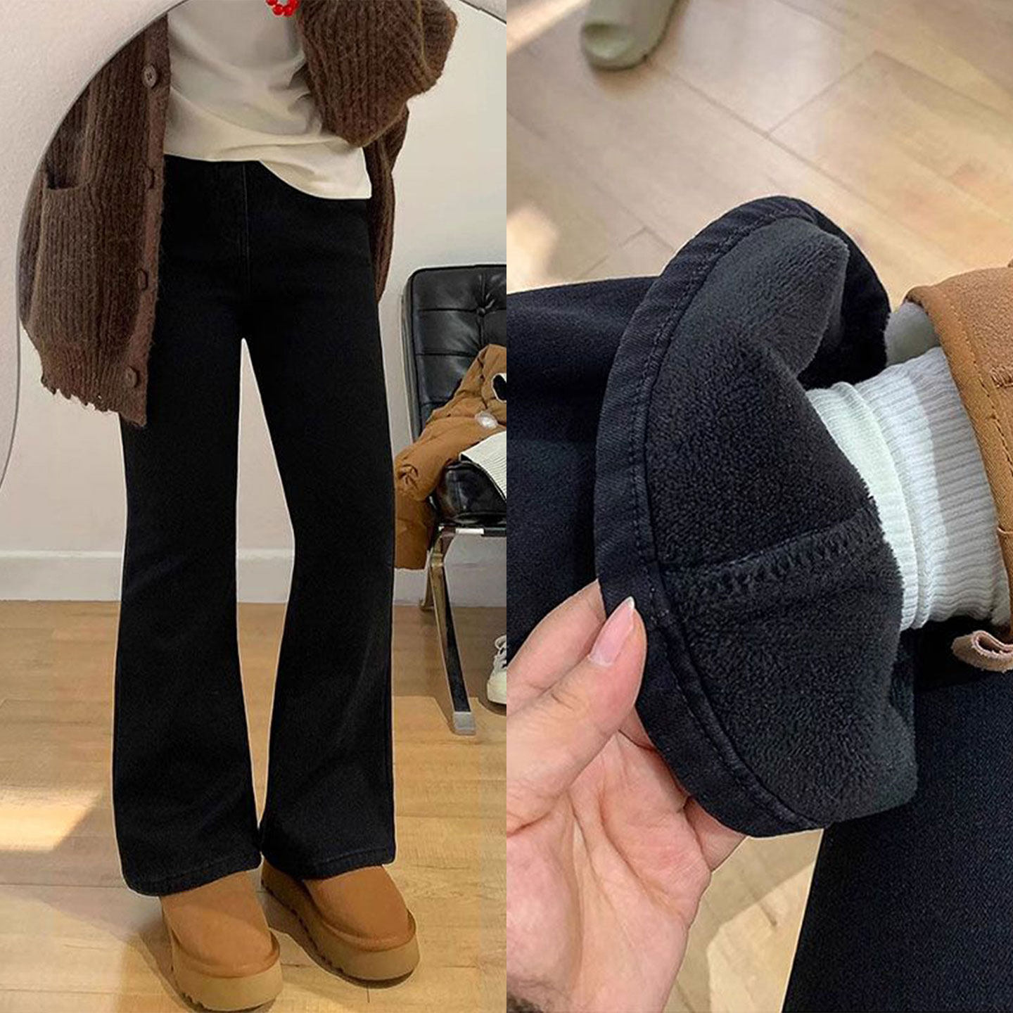 特大码胖mm韩系显瘦黑色弹力牛仔裤女学生小个子百搭休闲微喇裤子,女装/女士精品,大码裤装,淘宝优惠券,粉丝福利购,淘宝优惠卷