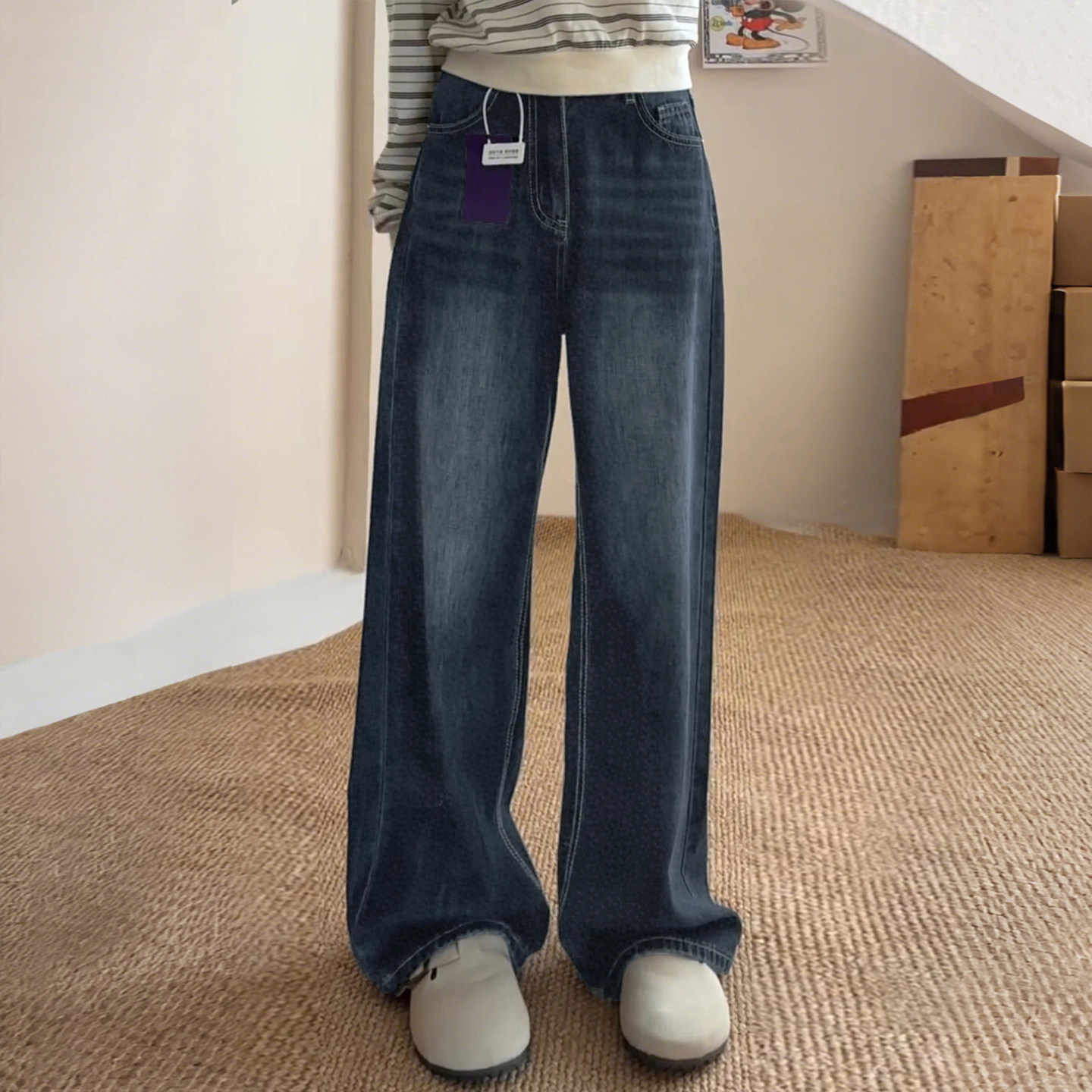 300斤特大码女装美式高街蓝色牛仔裤女胖mm梨型身材显瘦直筒裤子,女装/女士精品,大码裤装,淘宝优惠券,粉丝福利购,淘宝优惠卷